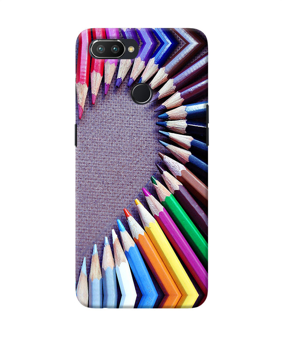 Color Pencil Half Heart Realme 2 Pro Back Cover