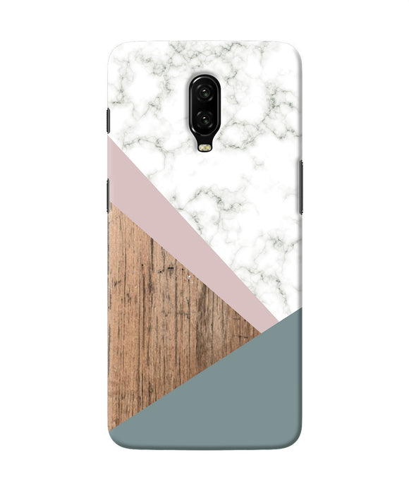 Marble Wood Abstract Oneplus 6t Back Cover