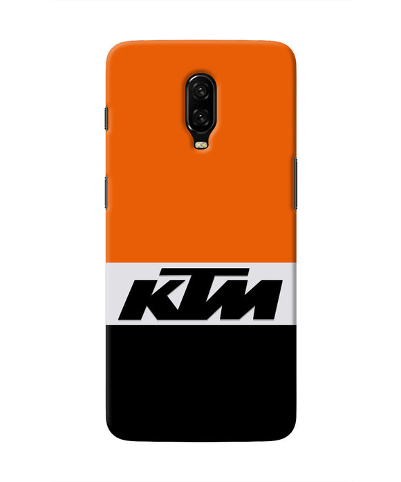 KTM Colorblock Oneplus 6T Real 4D Back Cover