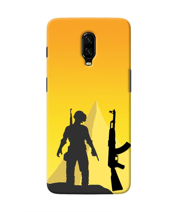 PUBG Silhouette Oneplus 6T Real 4D Back Cover