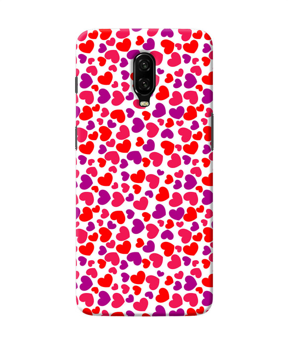 Heart Print Oneplus 6t Back Cover