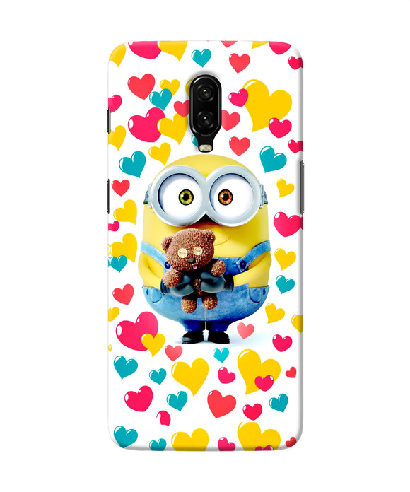 Minion Teddy Hearts Oneplus 6t Back Cover