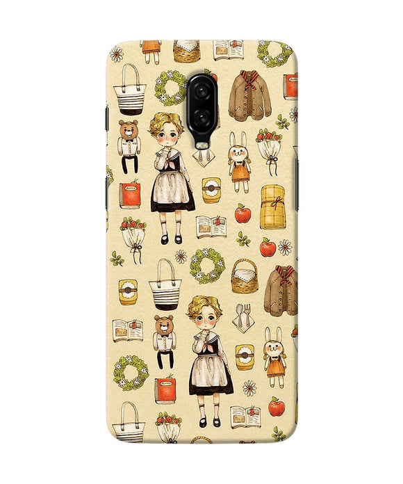 Canvas Girl Print Oneplus 6t Back Cover