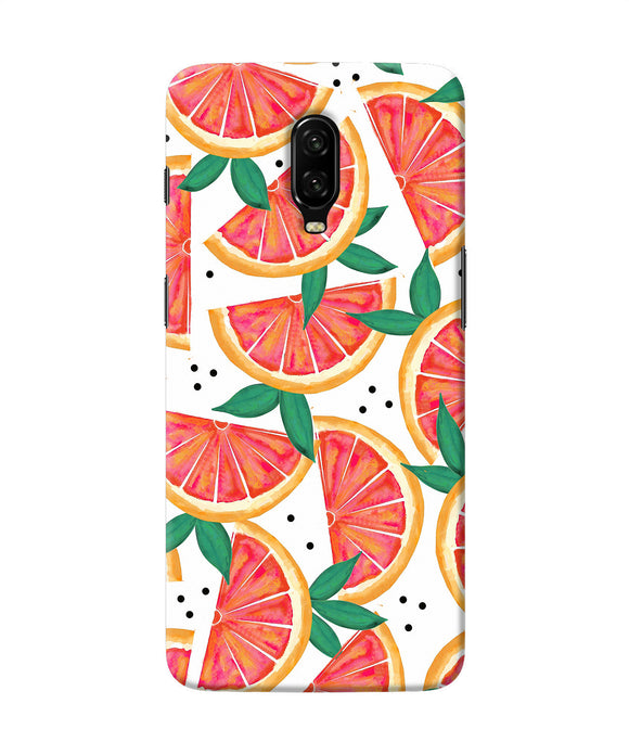 Abstract Orange Print Oneplus 6t Back Cover