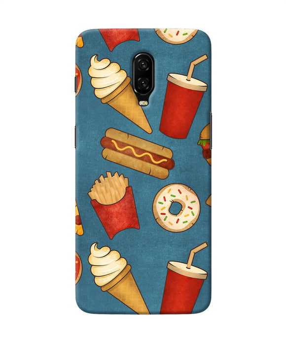 Abstract Food Print Oneplus 6t Back Cover