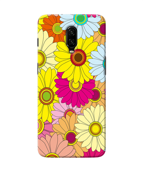 Abstract Colorful Flowers Oneplus 6t Back Cover