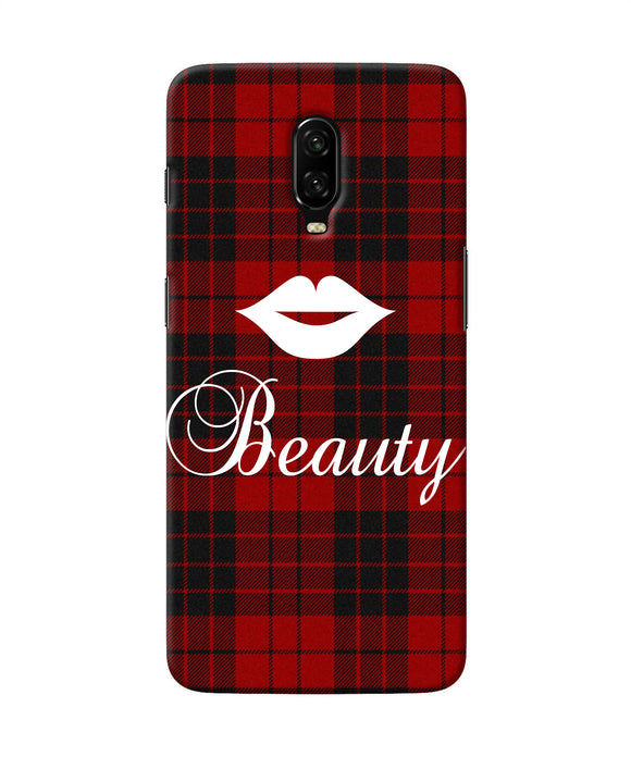Beauty Red Square Oneplus 6t Back Cover
