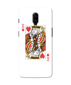 Heart King Card Oneplus 6t Back Cover