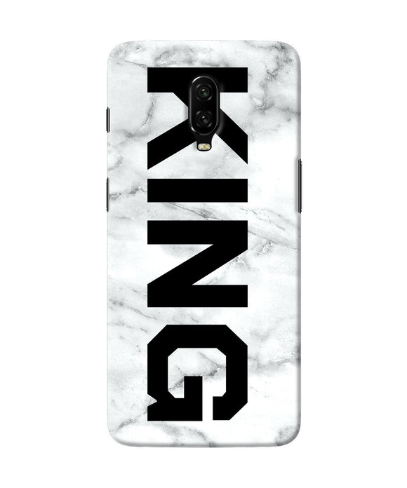 King Marble Text Oneplus 6t Back Cover