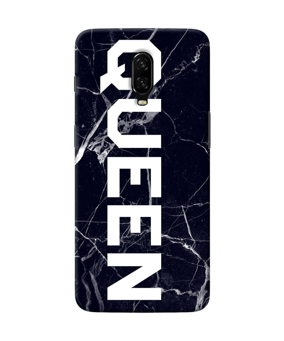 Queen Marble Text Oneplus 6t Back Cover