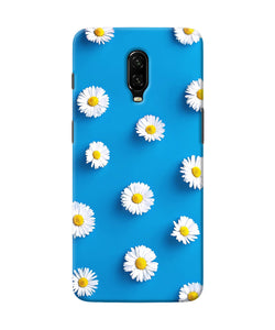 White Flowers Oneplus 6t Back Cover