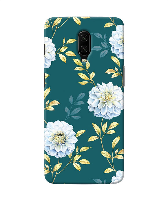 Flower Canvas Oneplus 6t Back Cover