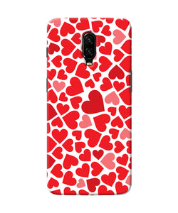 Red Heart Canvas Print Oneplus 6t Back Cover