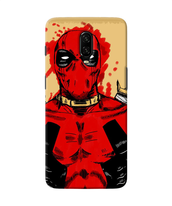 Blooded Deadpool Oneplus 6t Back Cover