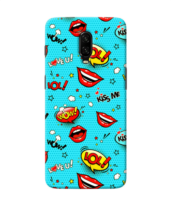 Lol Lips Print Oneplus 6t Back Cover