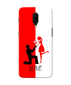 Love Propose Red And White Oneplus 6t Back Cover