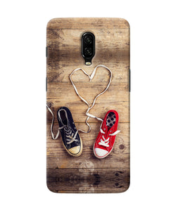 Shoelace Heart Oneplus 6t Back Cover