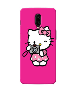 Hello Kitty Cam Pink Oneplus 6t Back Cover