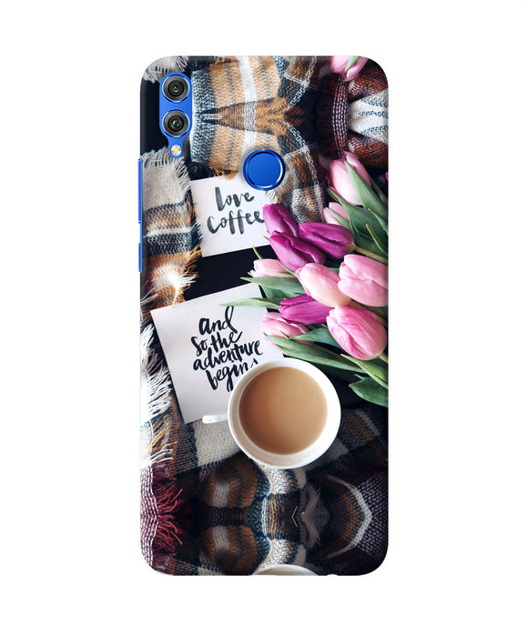 Love Coffee Quotes Honor 8x Back Cover