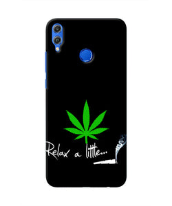 Weed Relax Quote Honor 8X Real 4D Back Cover