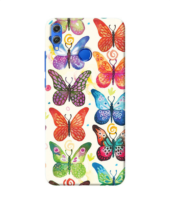 Abstract Butterfly Print Honor 8x Back Cover