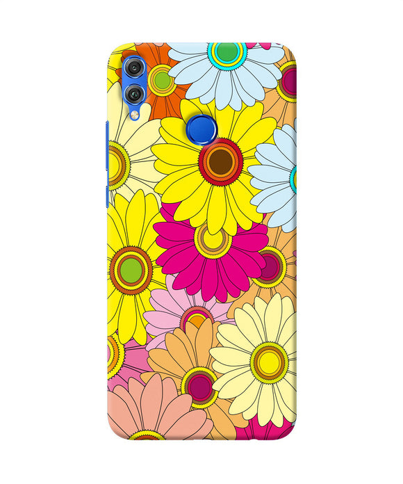 Abstract Colorful Flowers Honor 8x Back Cover