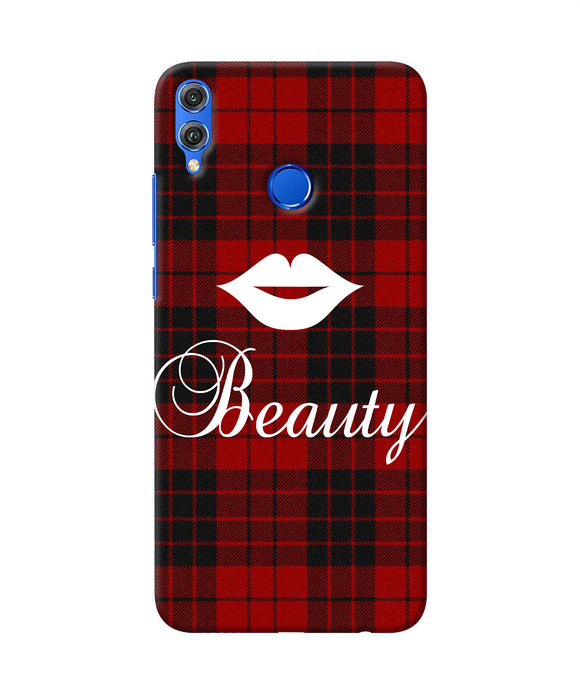 Beauty Red Square Honor 8x Back Cover