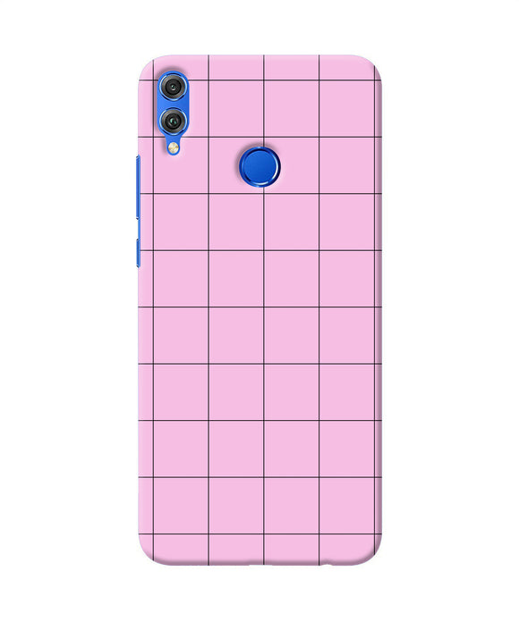 Pink Square Print Honor 8x Back Cover