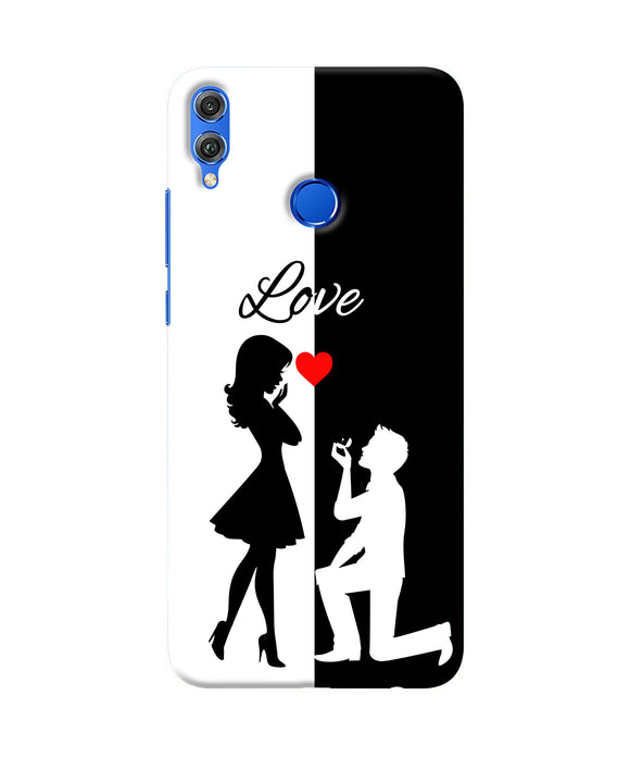 Love Propose Black And White Honor 8x Back Cover