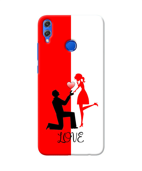 Love Propose Red And White Honor 8x Back Cover