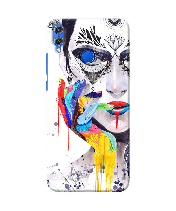 Girl Color Hand Honor 8x Back Cover