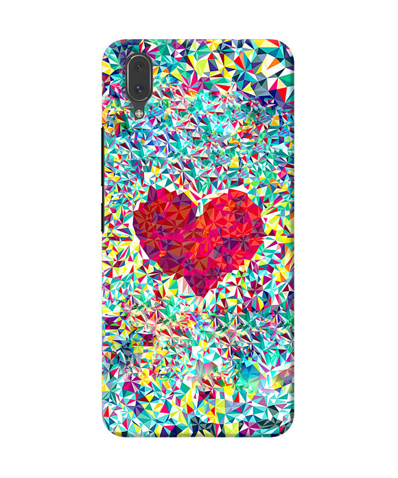 Red Heart Print Vivo X21 Back Cover