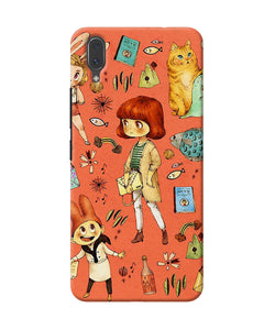 Canvas Little Girl Print Vivo X21 Back Cover