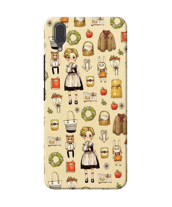 Canvas Girl Print Vivo X21 Back Cover