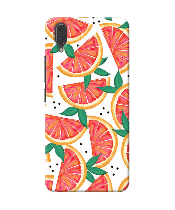 Abstract Orange Print Vivo X21 Back Cover