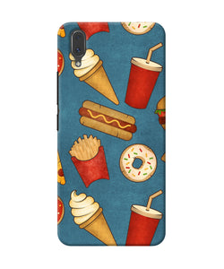 Abstract Food Print Vivo X21 Back Cover