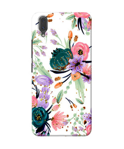 Abstract Flowers Print Vivo X21 Back Cover