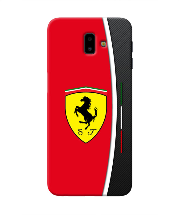 Ferrari Abstract Maroon Samsung J6 plus Real 4D Back Cover