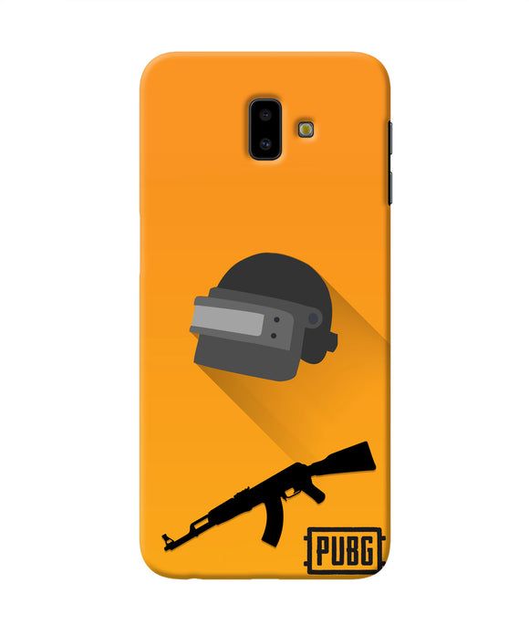 PUBG Helmet and Gun Samsung J6 plus Real 4D Back Cover