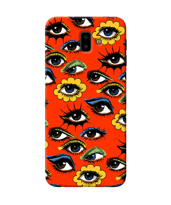 Abstract Eyes Pattern Samsung J6 Plus Back Cover