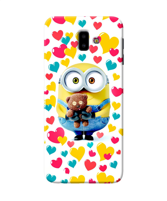 Minion Teddy Hearts Samsung J6 Plus Back Cover