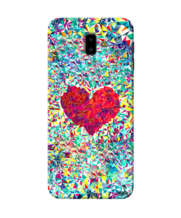 Red Heart Print Samsung J6 Plus Back Cover