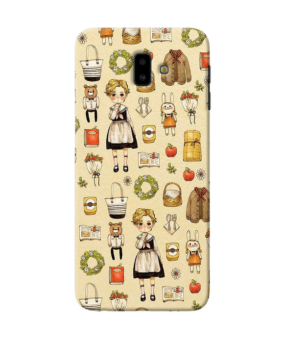Canvas Girl Print Samsung J6 Plus Back Cover