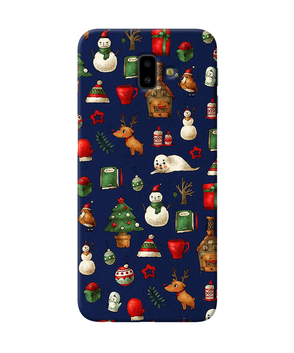 Canvas Christmas Print Samsung J6 Plus Back Cover