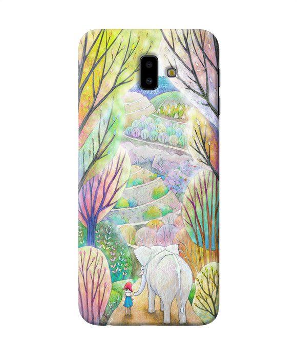 Natual Elephant Girl Samsung J6 Plus Back Cover