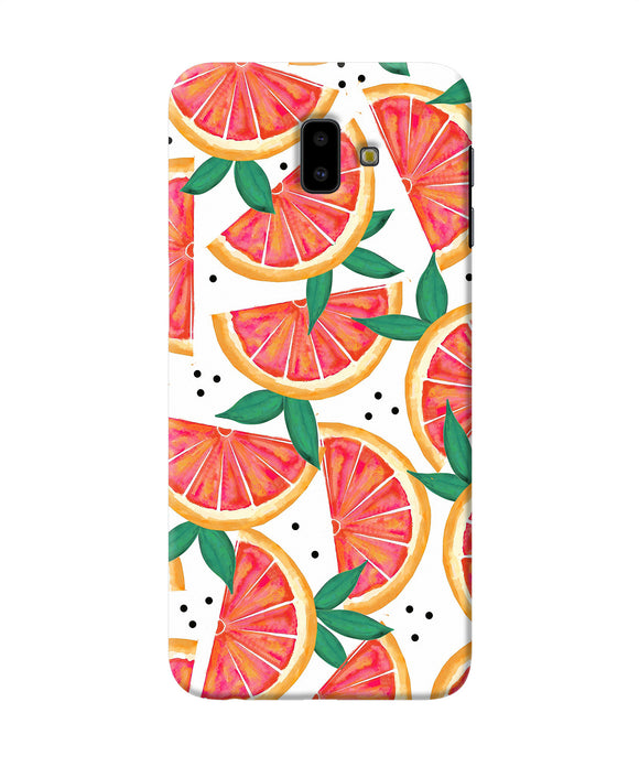 Abstract Orange Print Samsung J6 Plus Back Cover