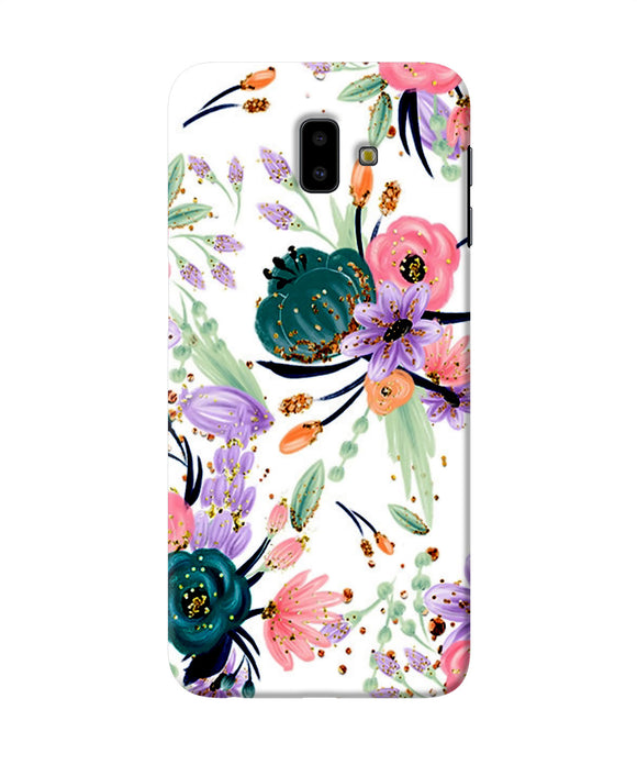 Abstract Flowers Print Samsung J6 Plus Back Cover