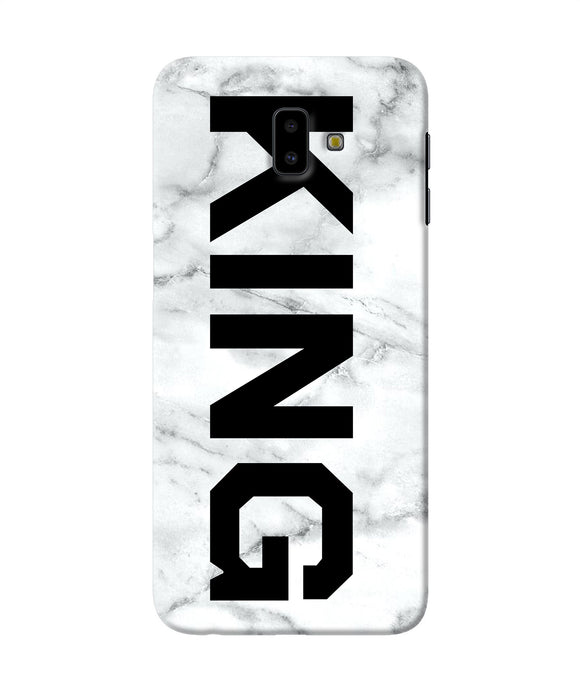 King Marble Text Samsung J6 Plus Back Cover