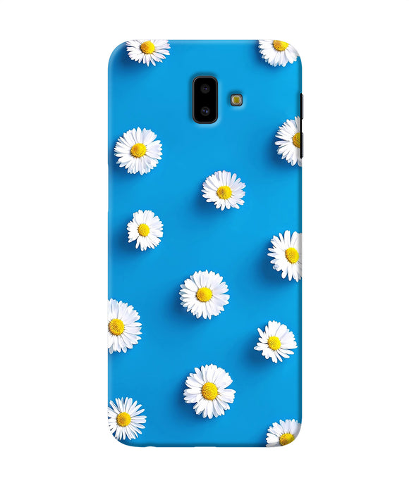 White Flowers Samsung J6 Plus Back Cover