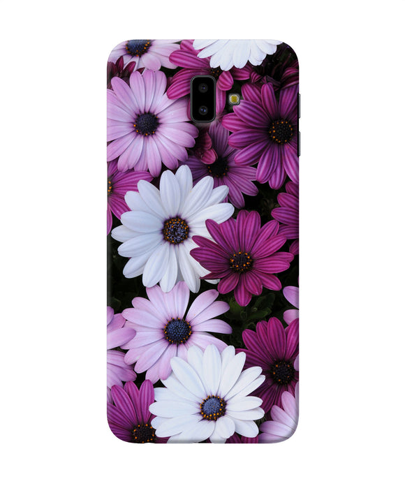 White Violet Flowers Samsung J6 Plus Back Cover